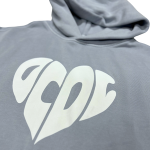 Baby Blue Puff Print Logo Hoodie