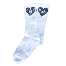 Load image into Gallery viewer, OCDC Heart Logo White Terry Socks